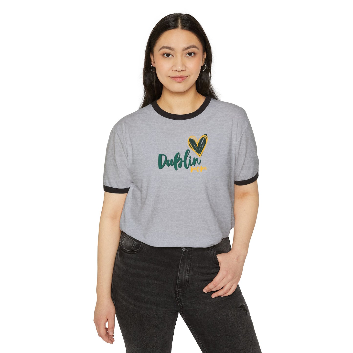 Dublin Mom Unisex Fit Cotton Ringer T-Shirt