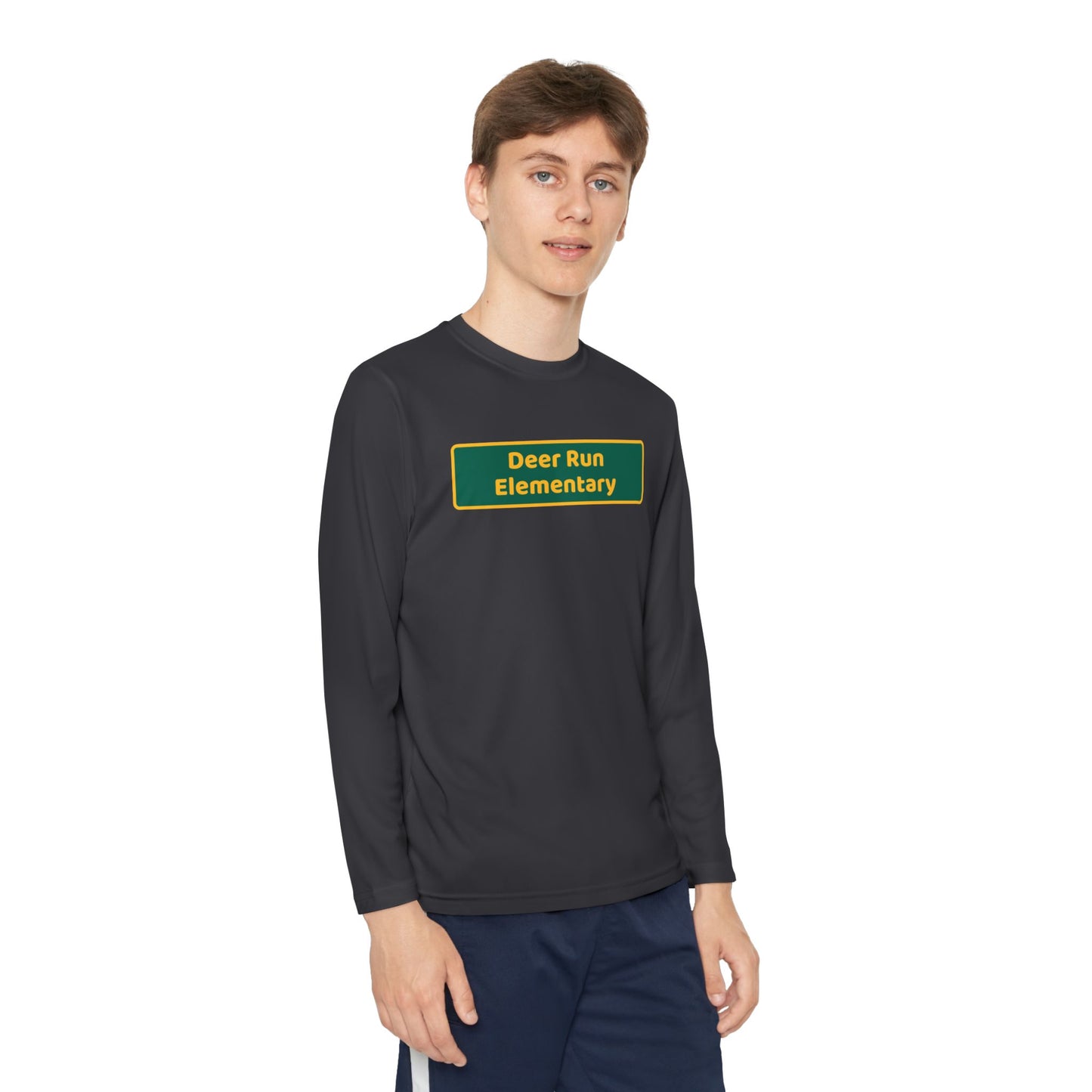 Deer Run Blackboard Youth Long Sleeve Competitor Tee