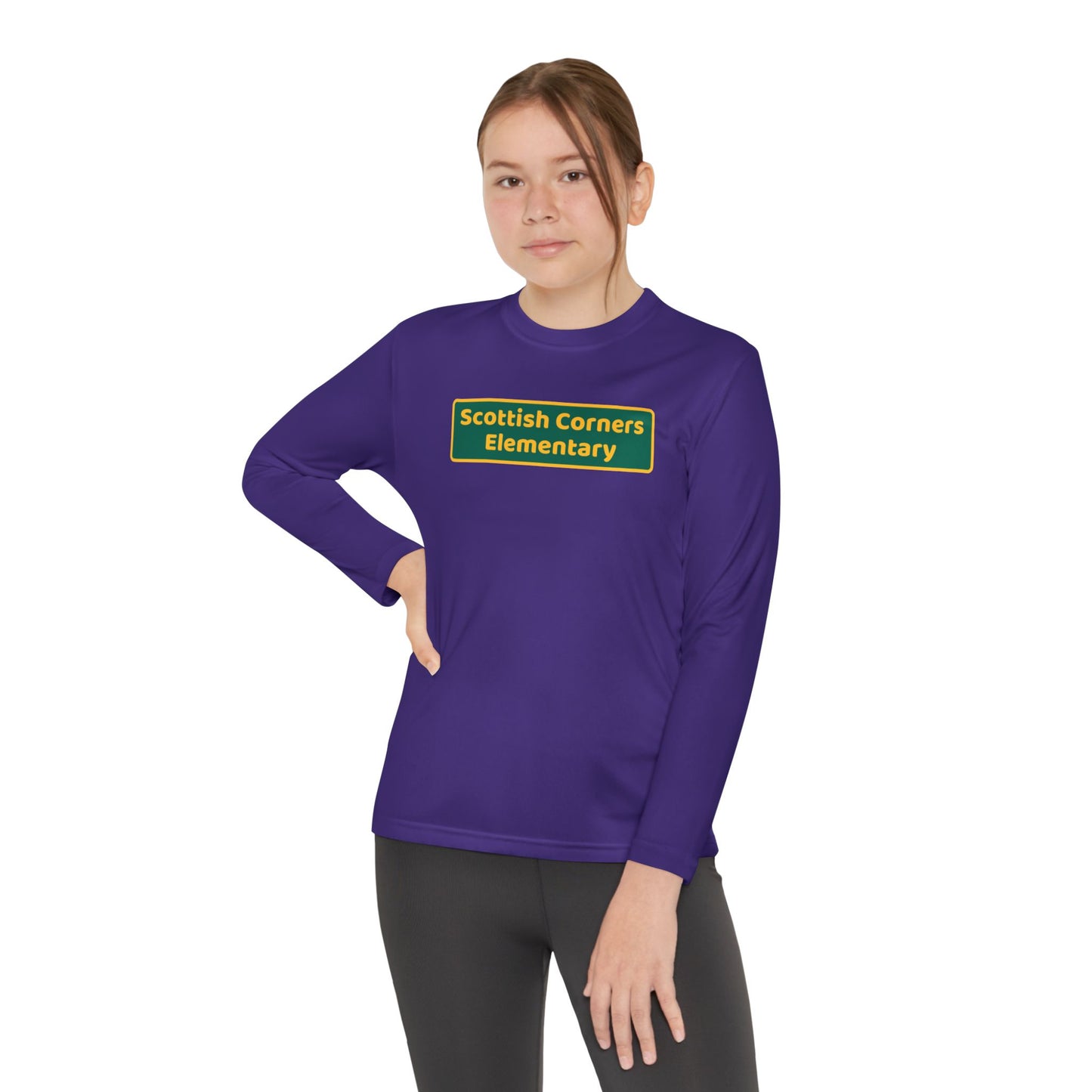 Scottish Corners Blackboard Youth Long Sleeve Competitor Tee