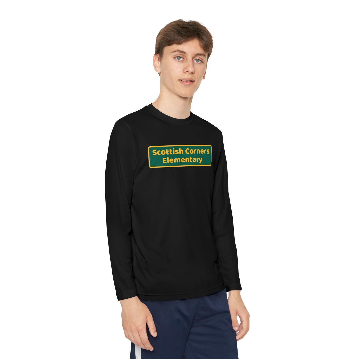 Scottish Corners Blackboard Youth Long Sleeve Competitor Tee