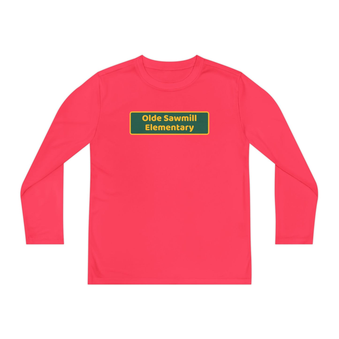 Olde Sawmill Blackboard Youth Long Sleeve Competitor Tee