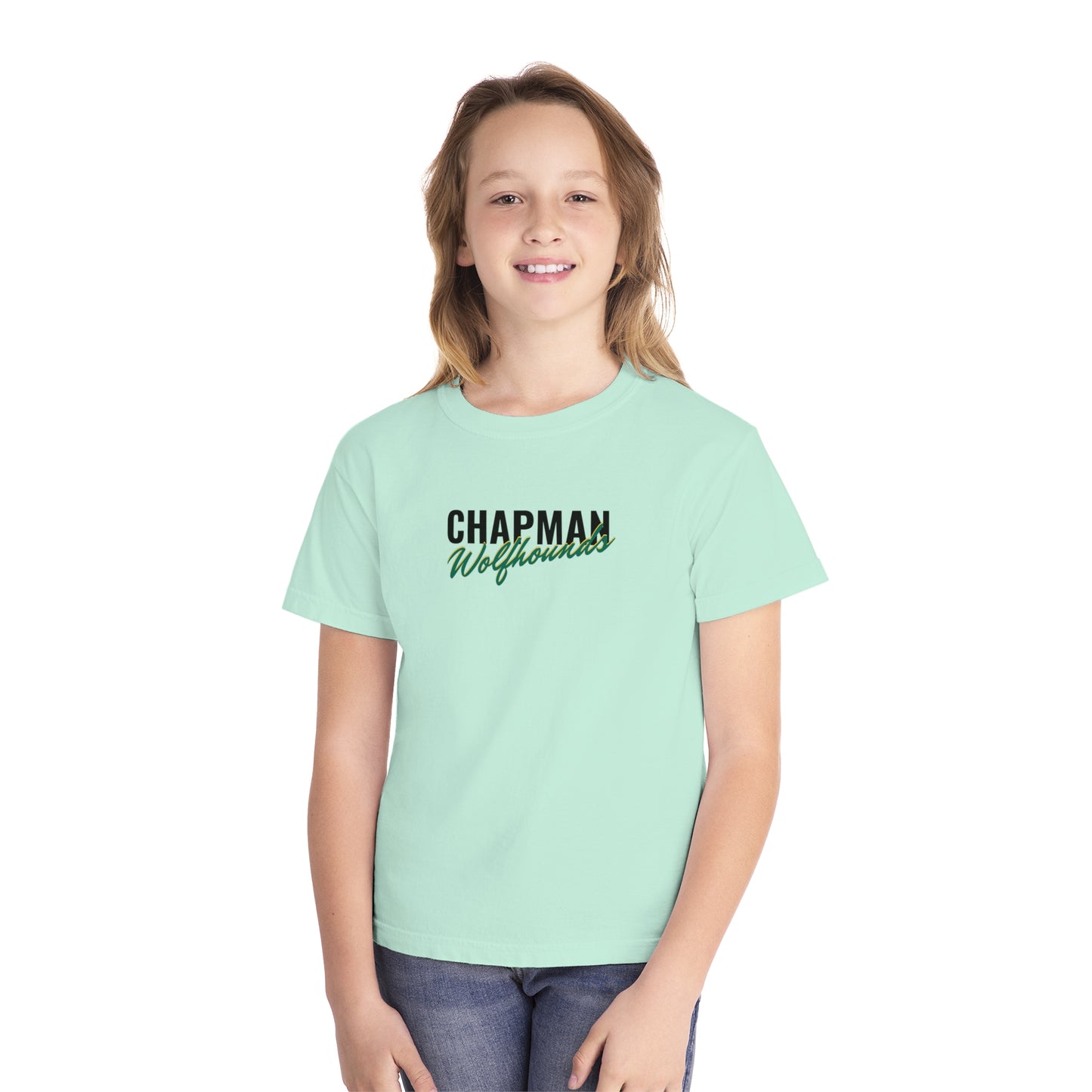 Chapman Wolfhounds Script Youth Midweight Tee