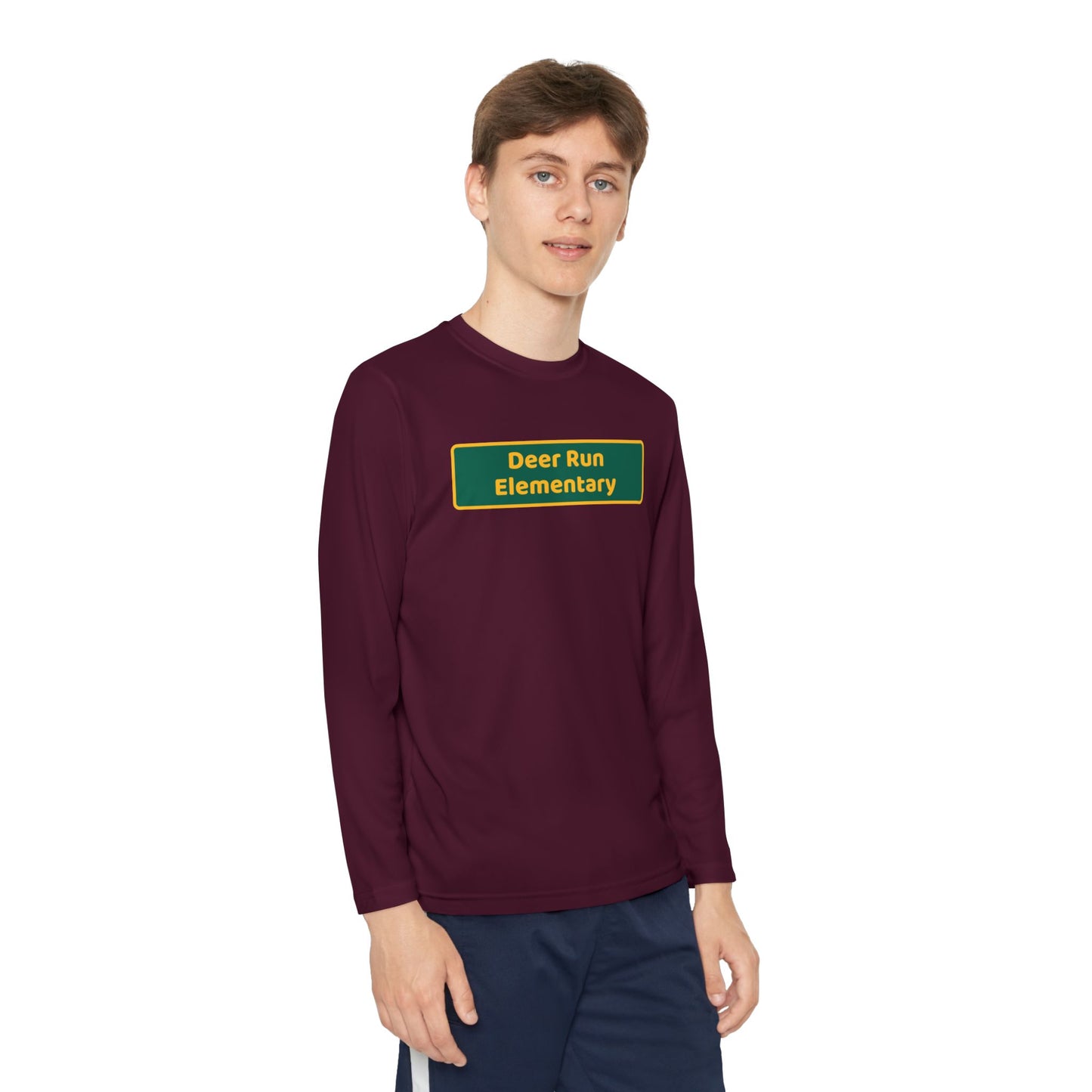 Deer Run Blackboard Youth Long Sleeve Competitor Tee