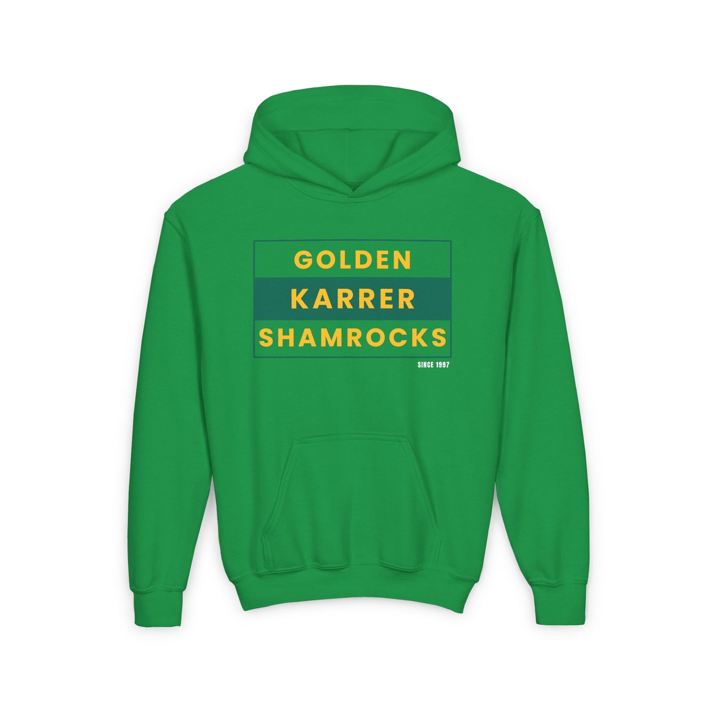 Karrer Golden Shamrocks Youth Heavy Blend Hooded Sweatshirt