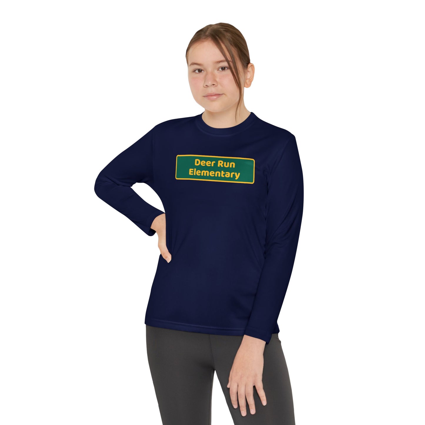 Deer Run Blackboard Youth Long Sleeve Competitor Tee