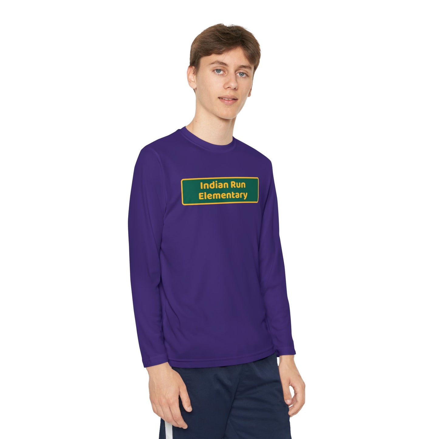 Indian Run Blackboard Youth Long Sleeve Competitor Tee