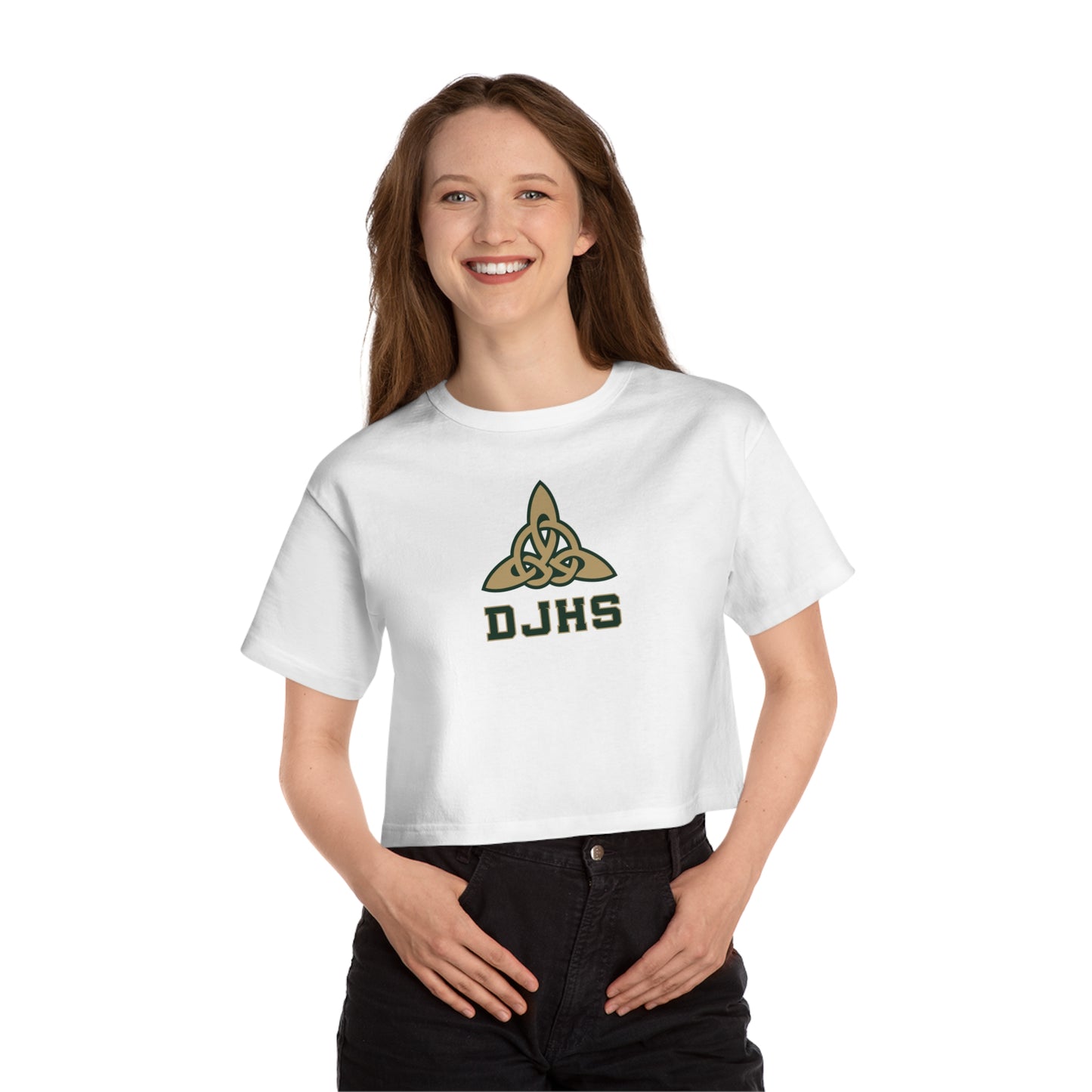 Jerome High School Celtic Knot Champion Women's Heritage Cropped T-Shirt