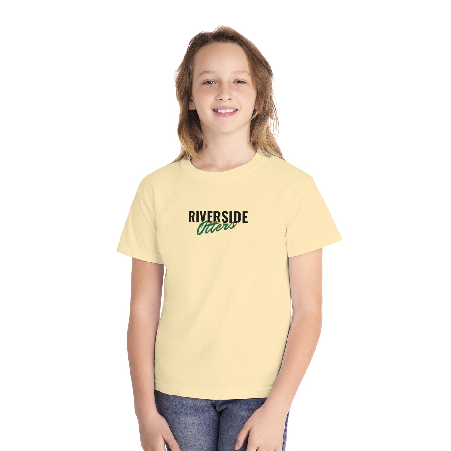 Riverside Otters Script Youth Midweight Tee