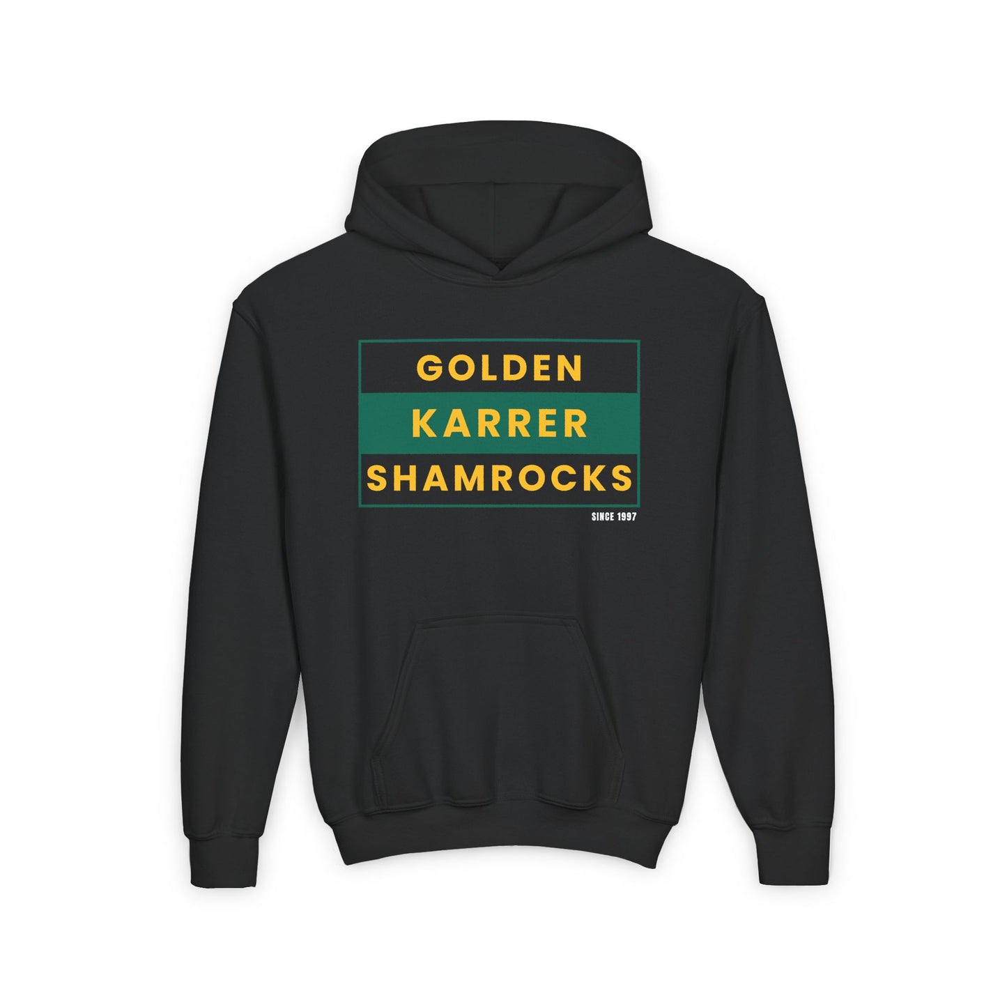 Karrer Golden Shamrocks Youth Heavy Blend Hooded Sweatshirt