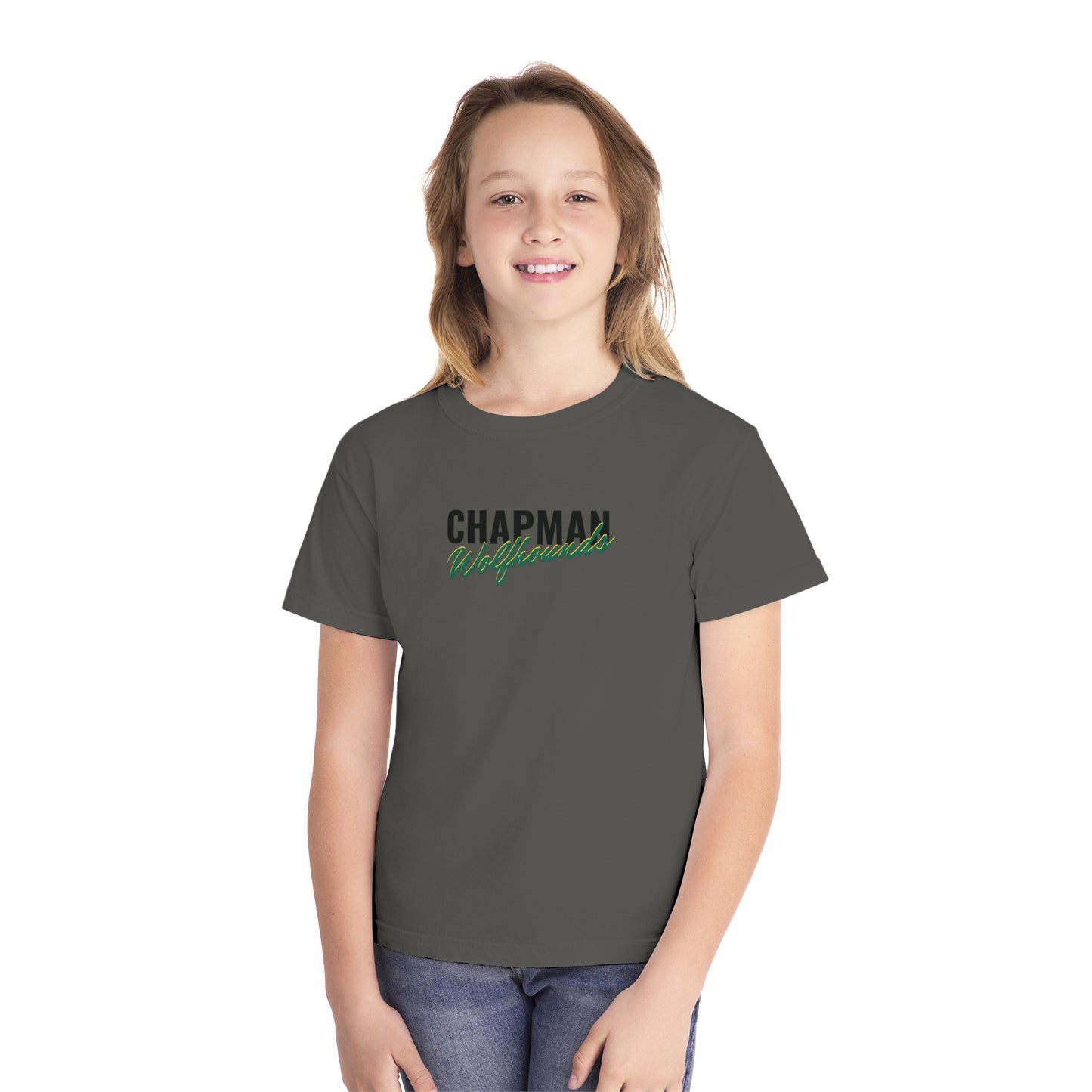 Chapman Wolfhounds Script Youth Midweight Tee