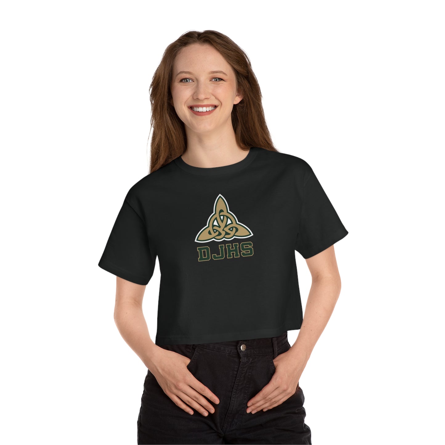 Jerome High School Celtic Knot Champion Women's Heritage Cropped T-Shirt