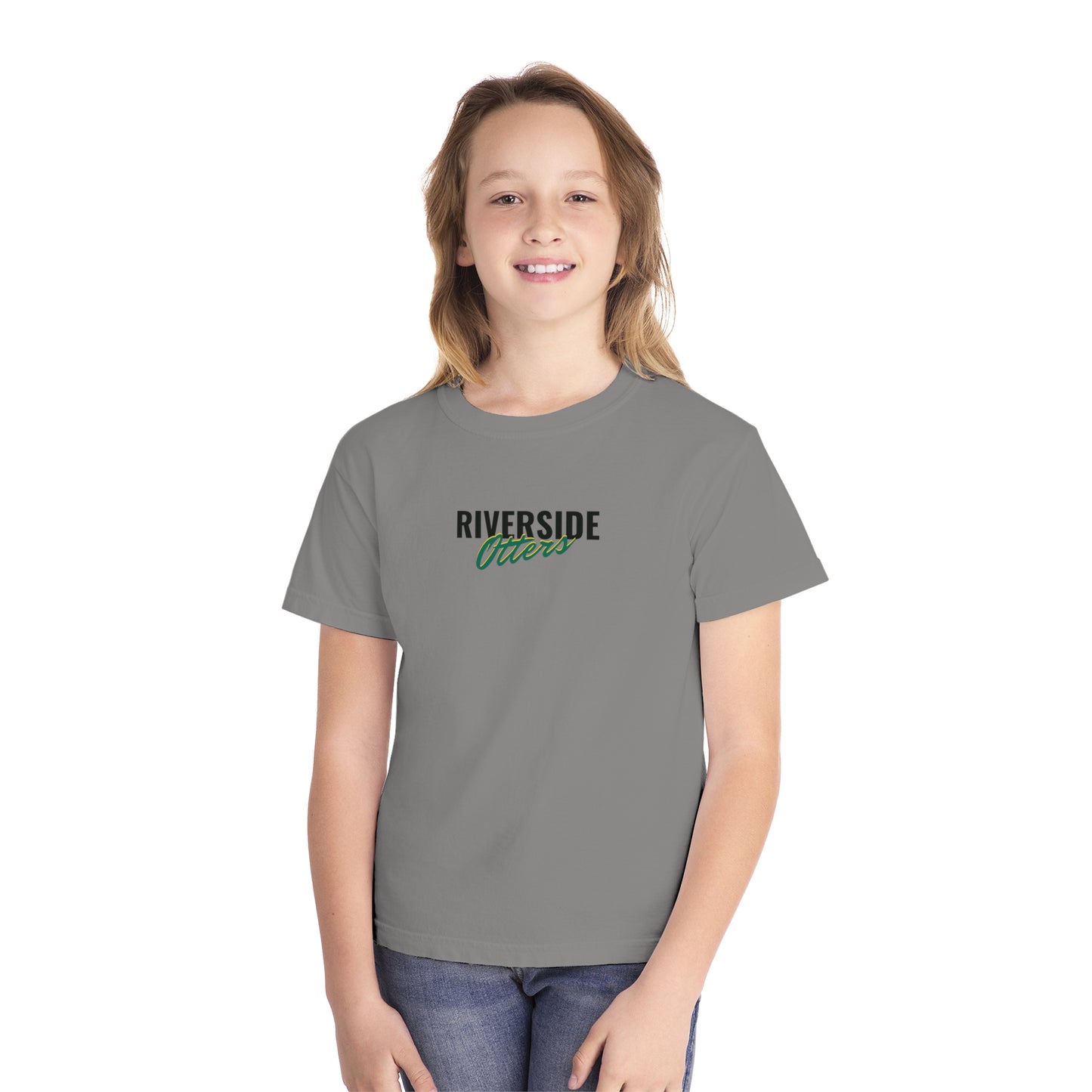 Riverside Otters Script Youth Midweight Tee