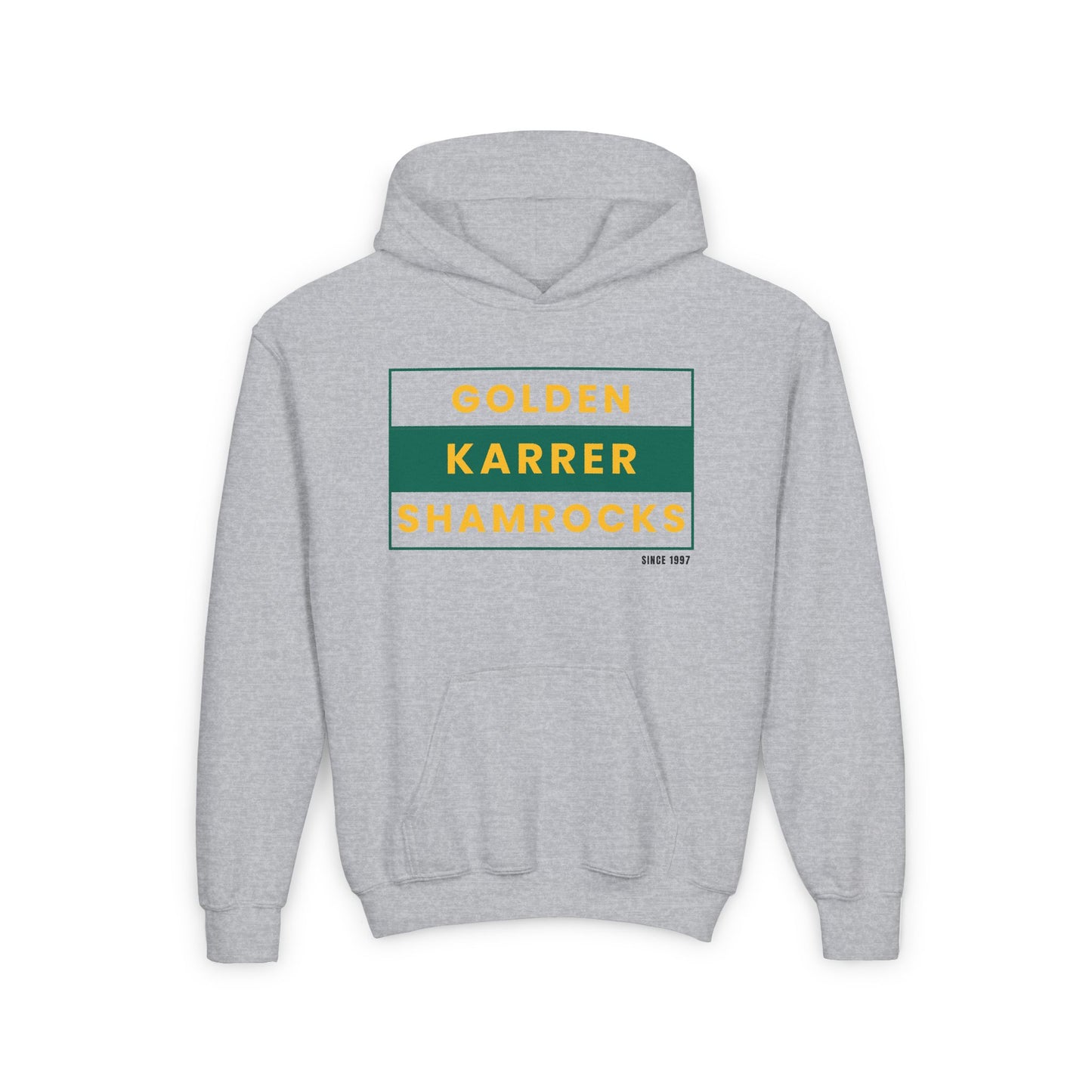 Karrer Golden Shamrocks Youth Heavy Blend Hooded Sweatshirt