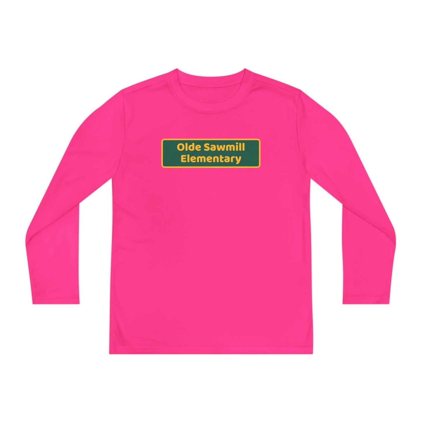 Olde Sawmill Blackboard Youth Long Sleeve Competitor Tee