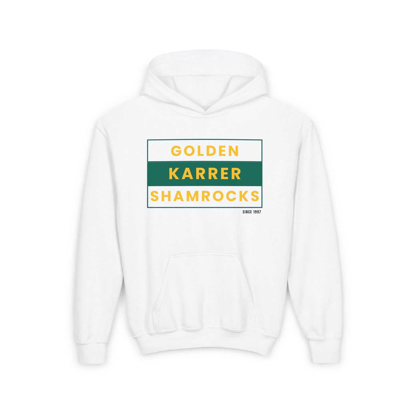 Karrer Golden Shamrocks Youth Heavy Blend Hooded Sweatshirt