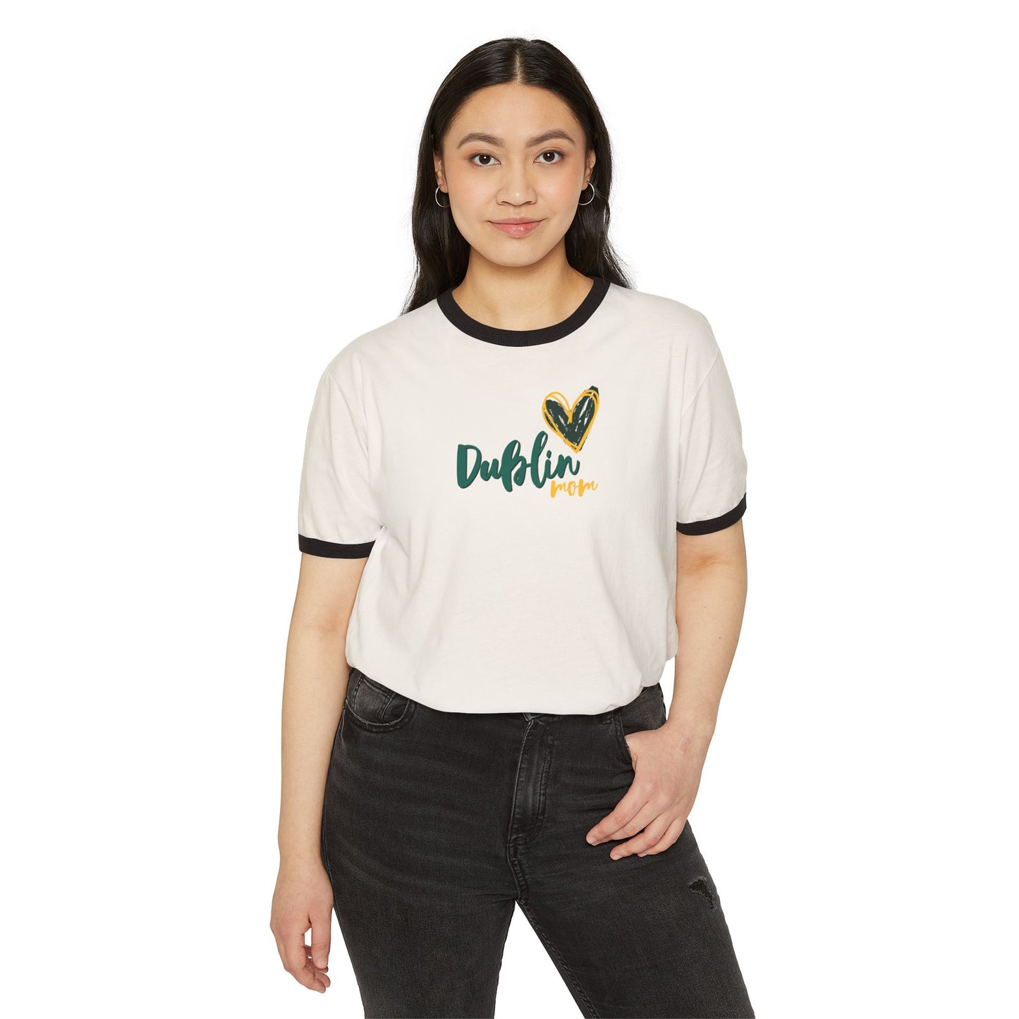 Dublin Mom Unisex Fit Cotton Ringer T-Shirt