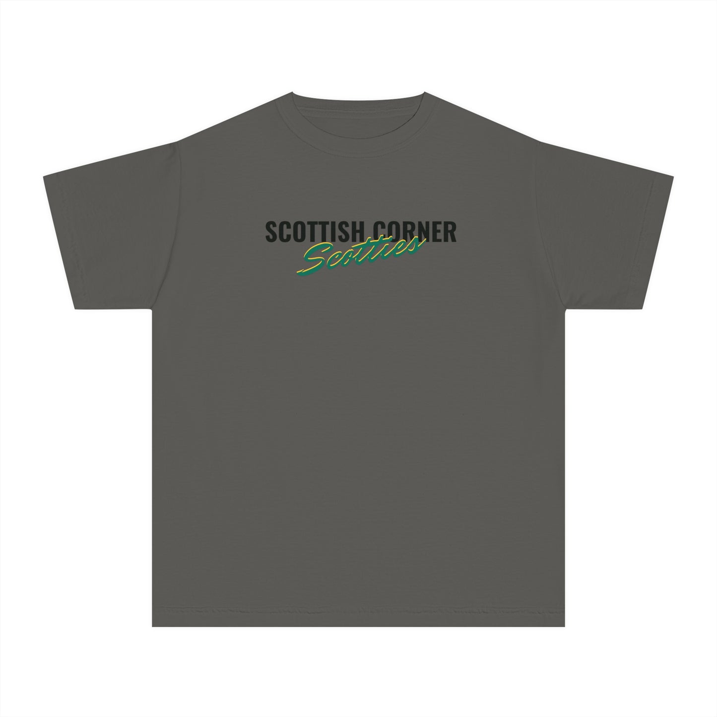 Scottish Corners Scotties Script Youth Midweight Tee