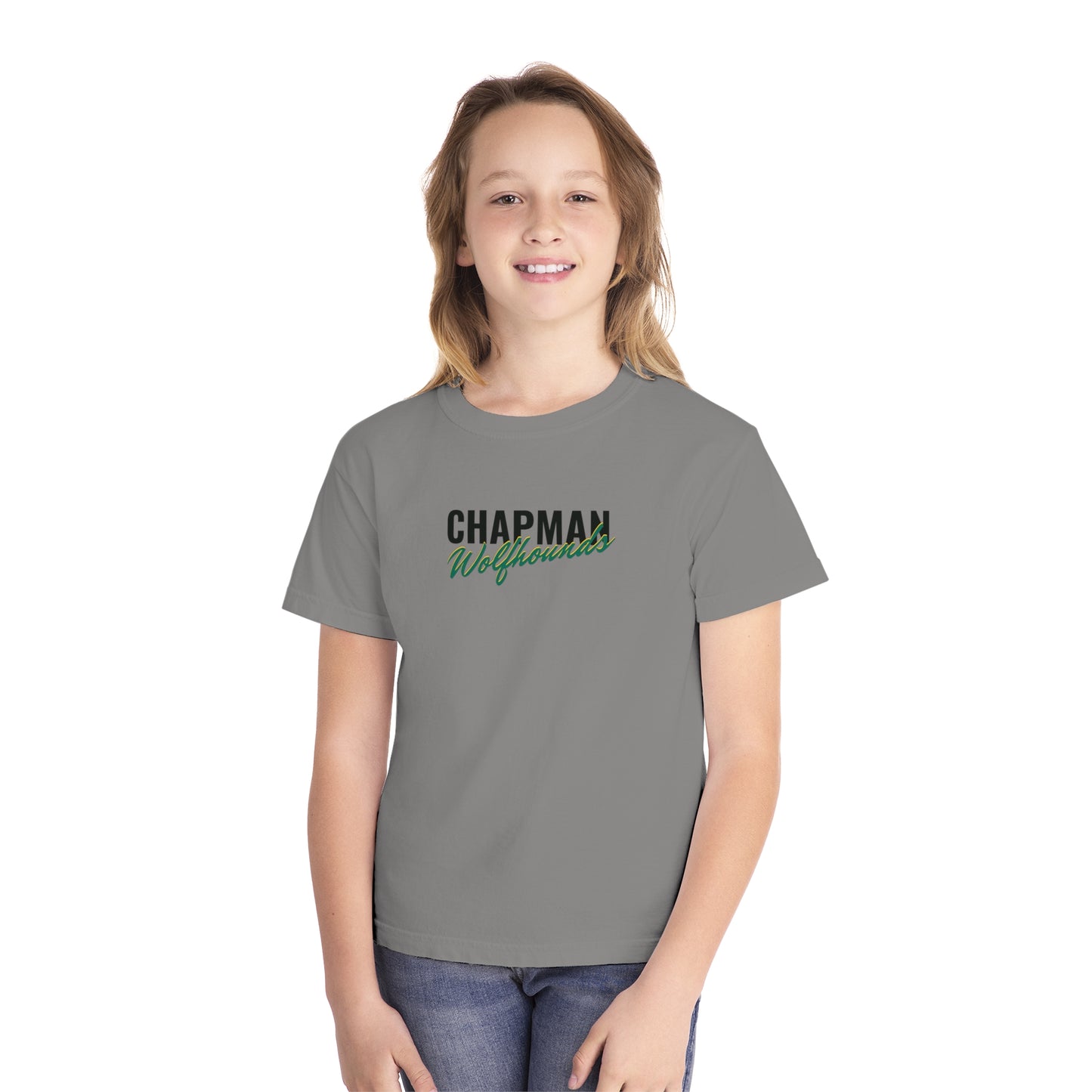 Chapman Wolfhounds Script Youth Midweight Tee