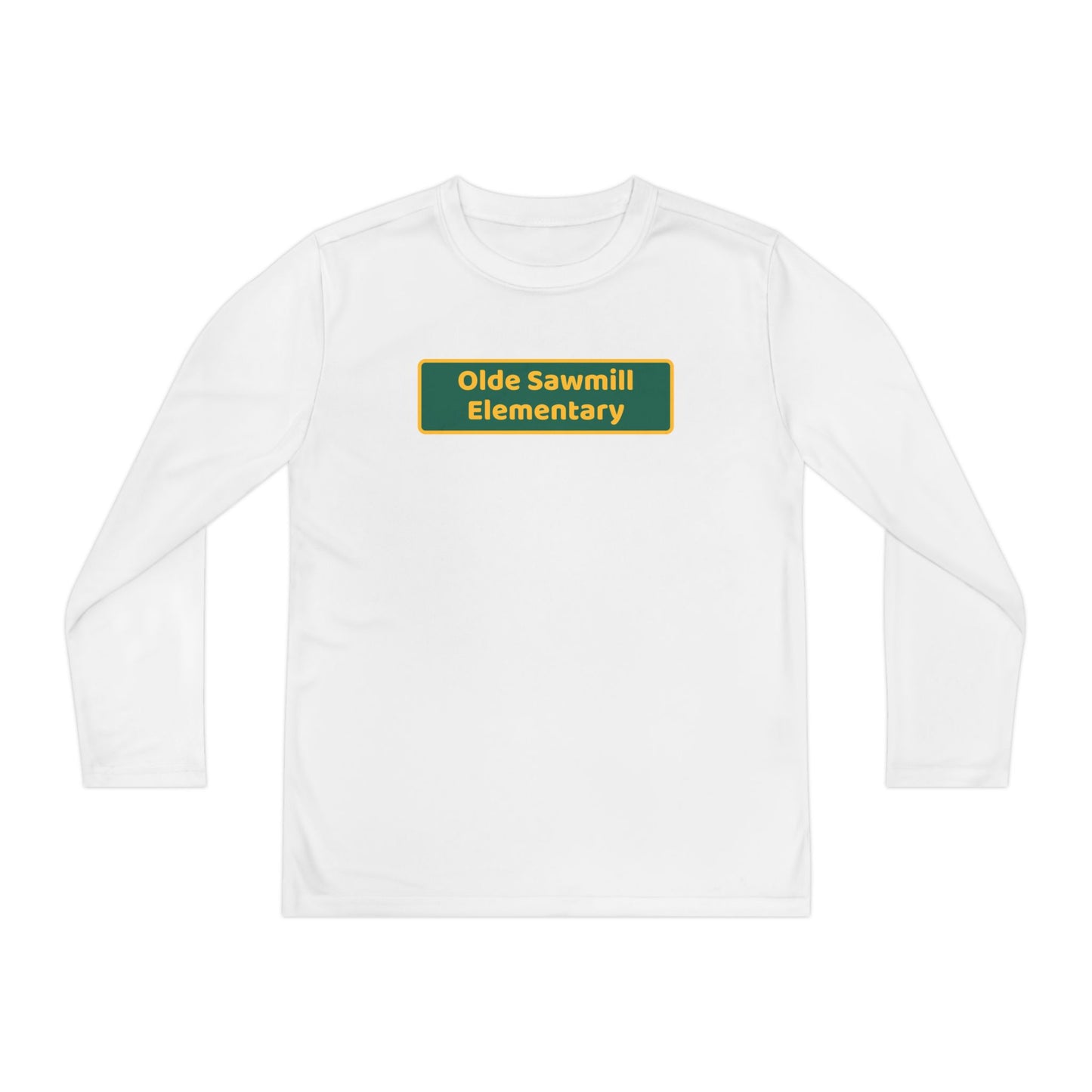 Olde Sawmill Blackboard Youth Long Sleeve Competitor Tee