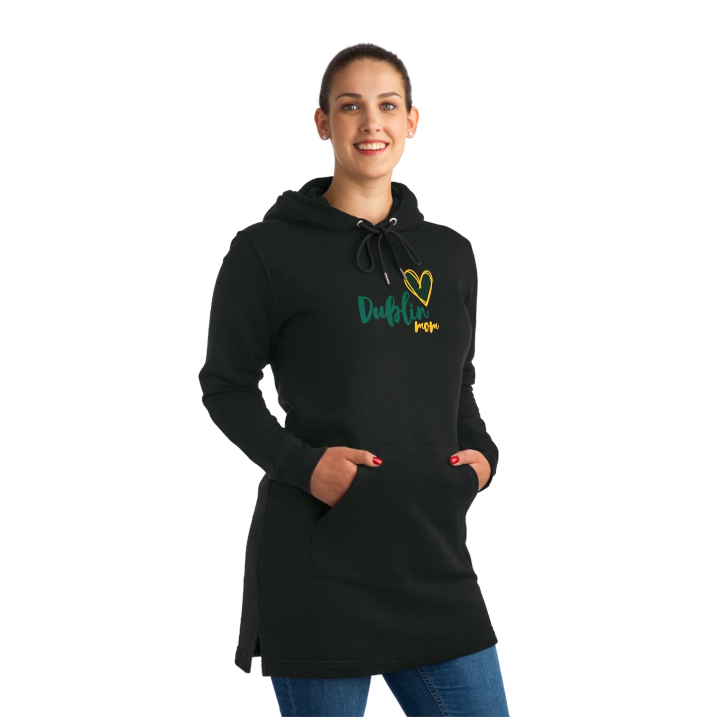 Dublin Mom Hoodie Dress Tunic Style Sweatshirt