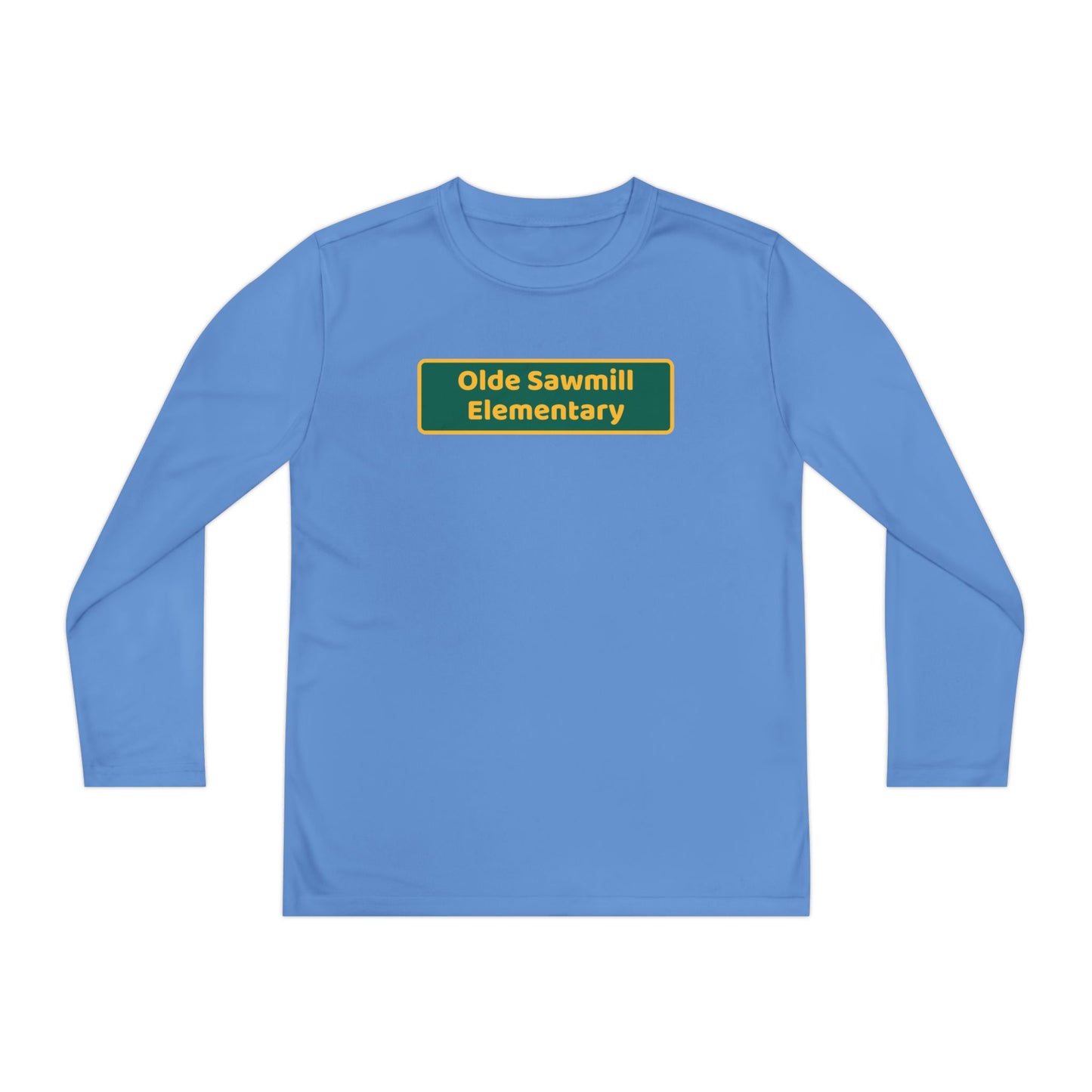 Olde Sawmill Blackboard Youth Long Sleeve Competitor Tee